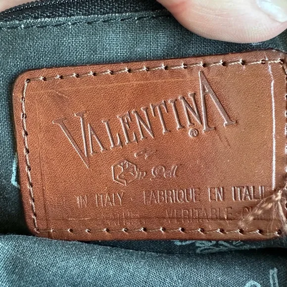 Valentina Made In Italy Black Leather Convertible Sling Bag Backpack - Picture 6 of 16